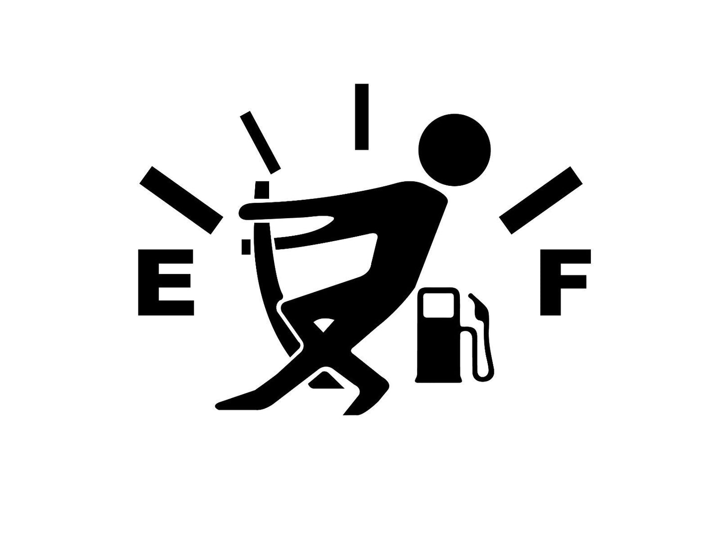 Gas Gauge Guy Window Decal