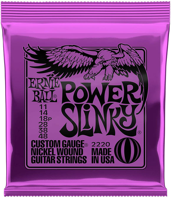 Ernie Ball Power Slinky Nickel Wound Electric Guitar Strings, 11-48 Gauge