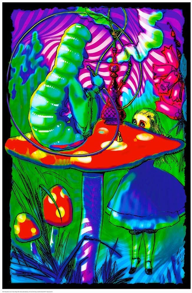 Psychedelic Alice Black Light Poster