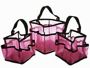 Set of 3 Carrying Caddies by Lori Greiner Pink