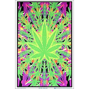 Heady Leaf Black Light Poster