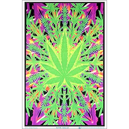 Heady Leaf Black Light Poster