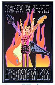 Rock Black light Poster