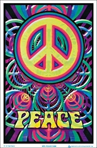 Peace Black Light Poster