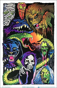 Scary Creature Black Light Poster