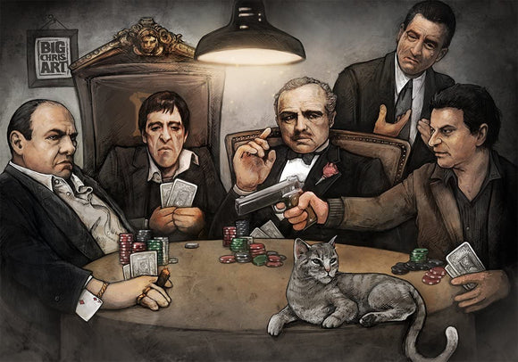 Gangsters Playing Poker Framed Art