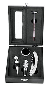 Mimo 5 Piece Wine Accessory Kit in Wooden Box - The Red Store .org
