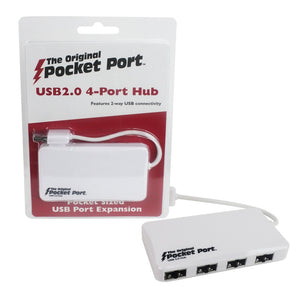 USB 2.0 Two Way 4 Port Hub - The Original Pocket Port