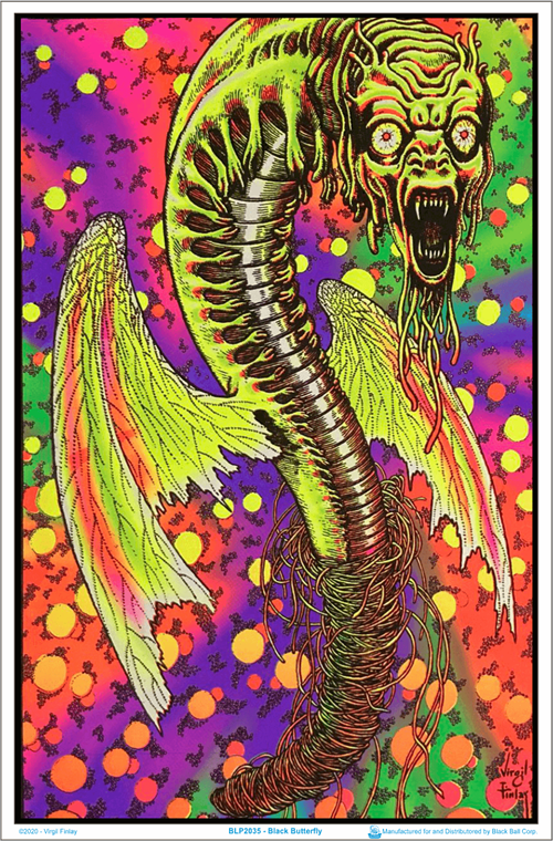 Black Butterfly Black Light Poster