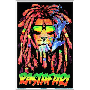Rastafari Black Light Poster