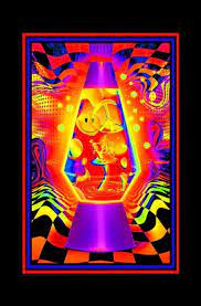 Lava Lamp Black Light Poster