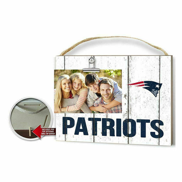 Clip It Weathered Logo Photo Frame New England Patriots - Free Shipping